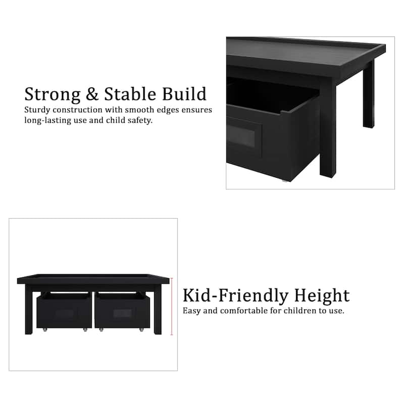 CraftPorch Contemporary Kids Table with Drawers