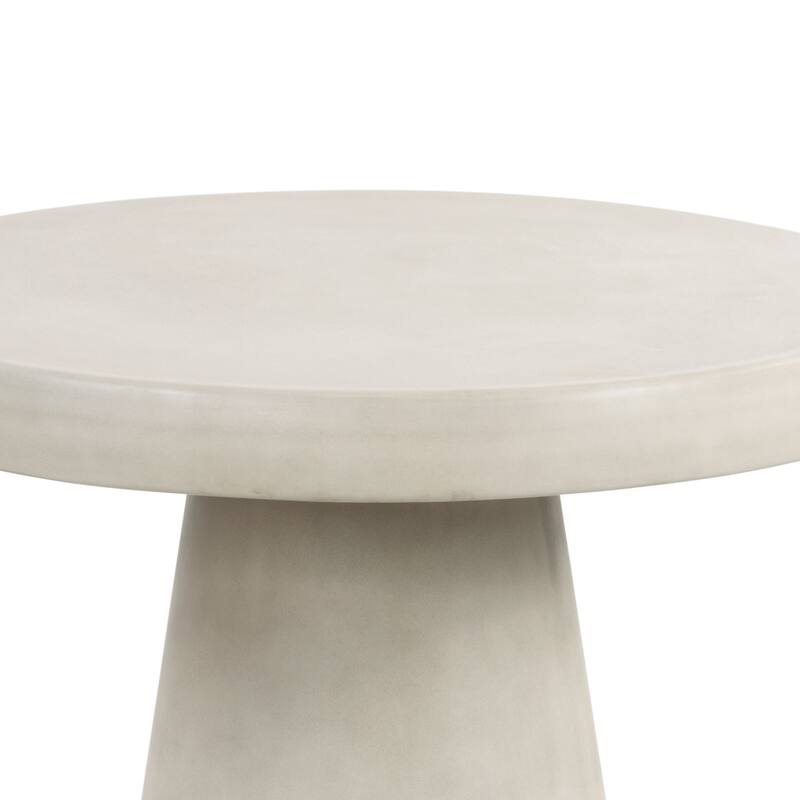 SAFAVIEH Couture Hayleen Round Concrete Accent Table - 24"W x 24"D x 22"H