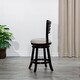 preview thumbnail 3 of 4, 24" Counter Height Slat Back Swivel Stool, 300Lbs Weight Capacity Home Office Chair Accent Chair For Living Room Bedroom