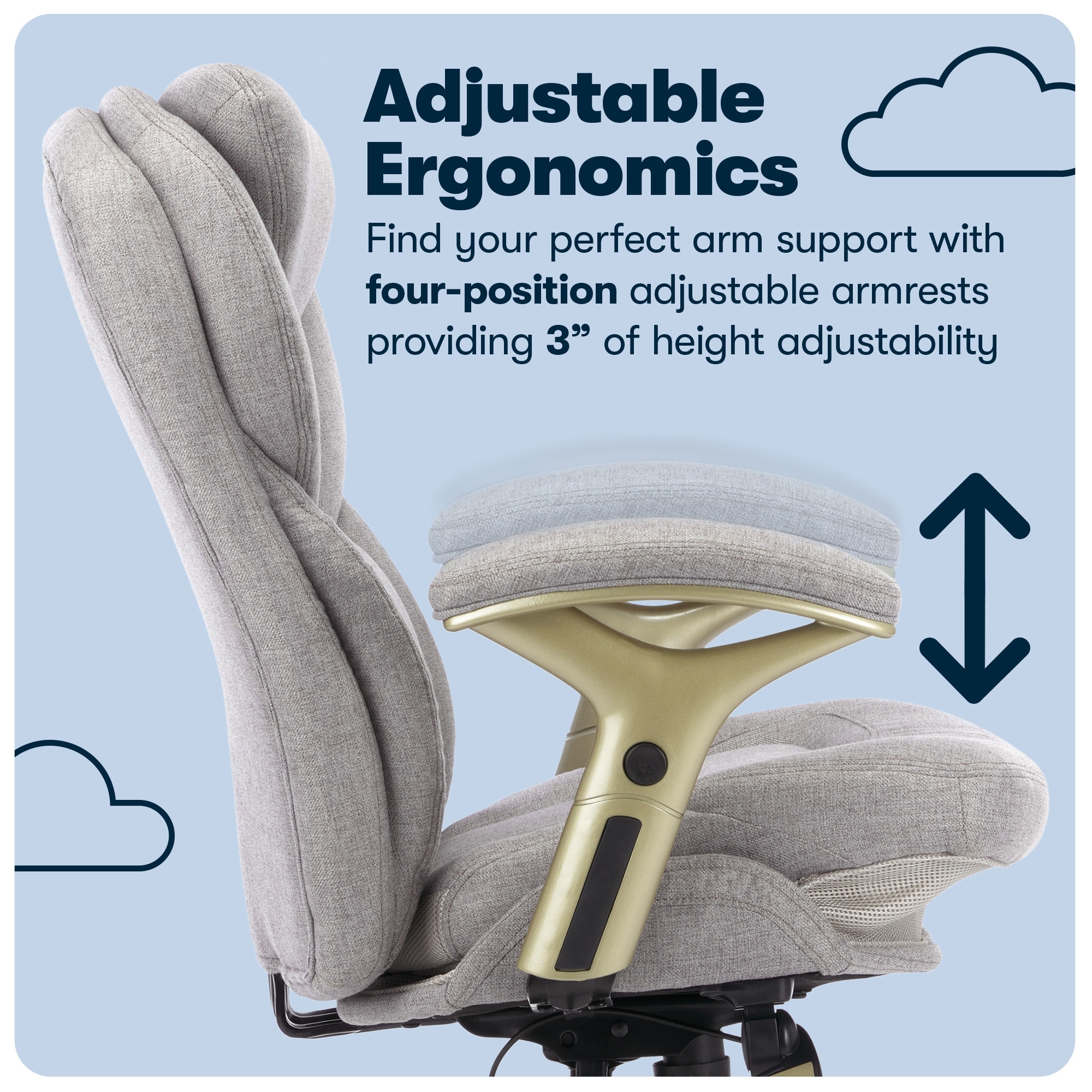 Serta Claremont Ergonomic Office Chair with Back in Motion