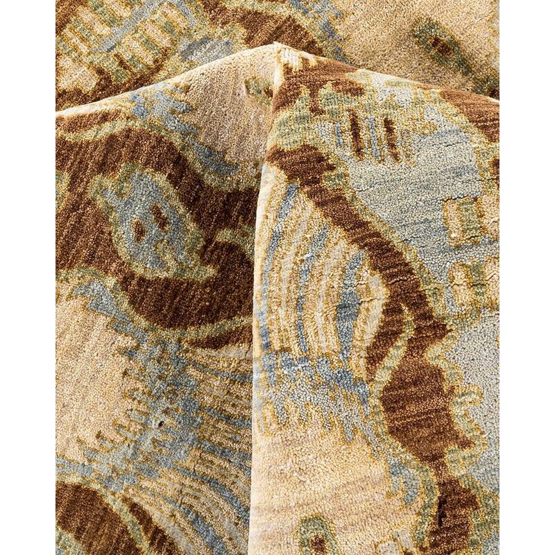 Ikat One-of-a-Kind Hand-Knotted Area Rug, Beige - 8' 0" x 10' 0"