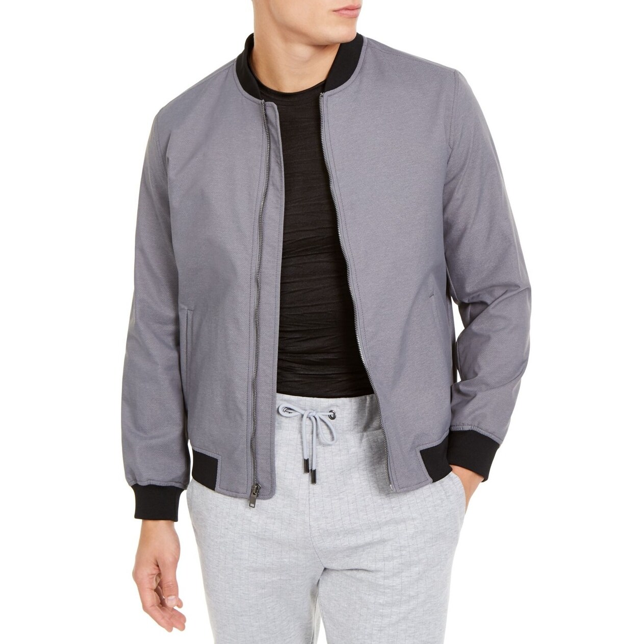 alfani ribbed bomber jacket