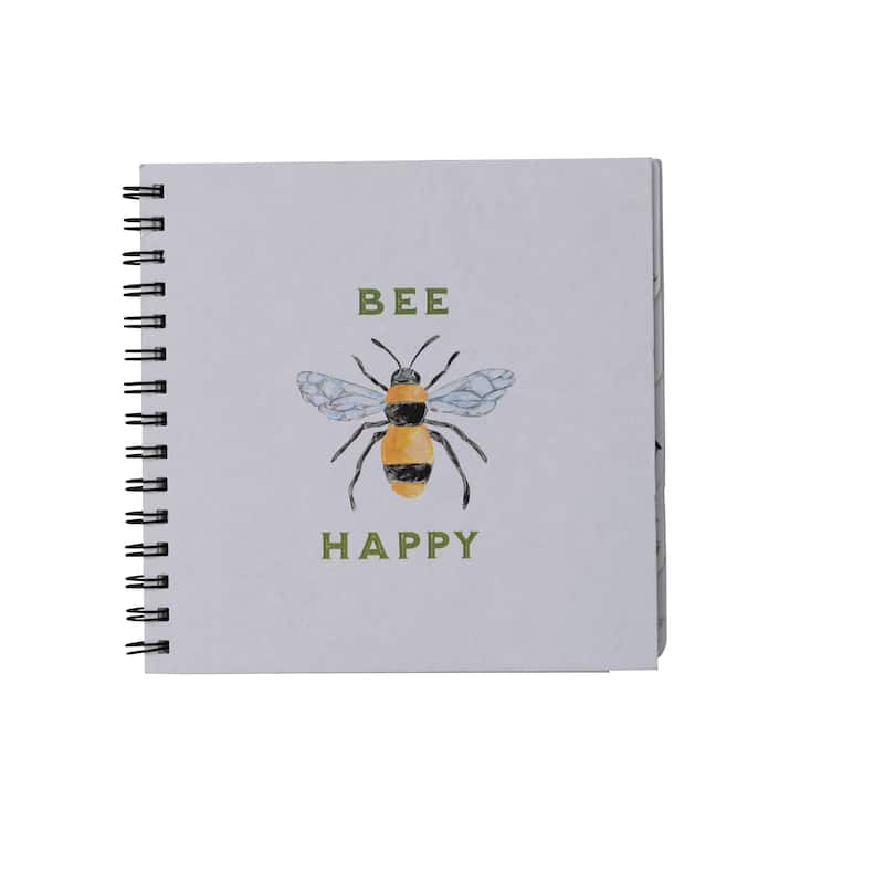 Bound Paper Garden Journal with Summer Icons - 8.3"L x 8.3"W x 0.7"H - Multi - 8.3"L x 8.3"W x 0.7"H