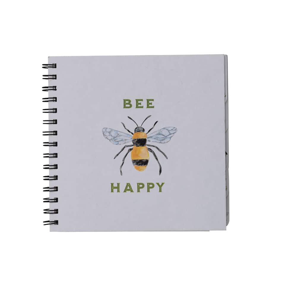 Bound Paper Garden Journal with Summer Icons - 8.3"L x 8.3"W x 0.7"H