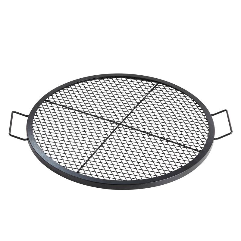 Anmytek 30 Inch Round Fire Pit Grill Grate with Handles