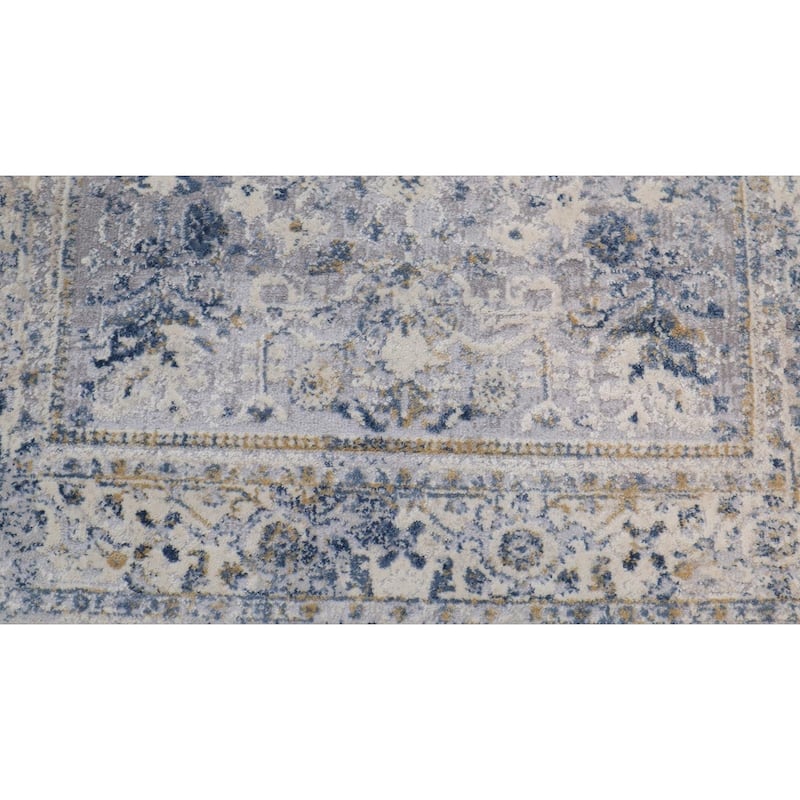 Vintage Delmar Light Gray Blue Rug