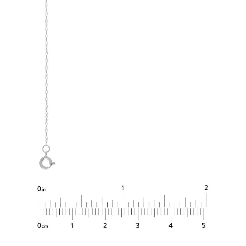 Curata 14k White, Yellow or Rose Gold 18" Light Weight Rope Chain Necklace (Spring Ring)