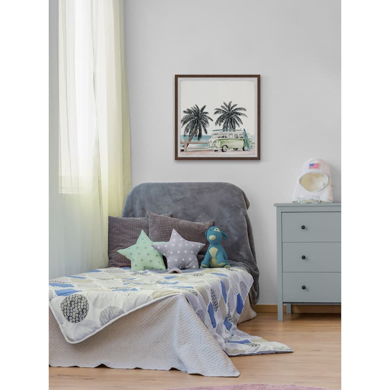 'Vintage Camper Van' Framed Painting Print