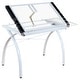 Studio Designs Futura Glass Top Drafting Table with Folding Shelf - On ...
