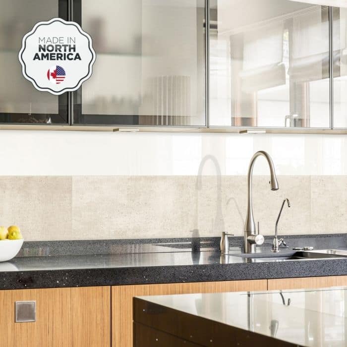 Peel and Stick Backsplash Tile - Smart Tiles Blok Beige X Large - Kitchen and Bathroom Stick on Tiles