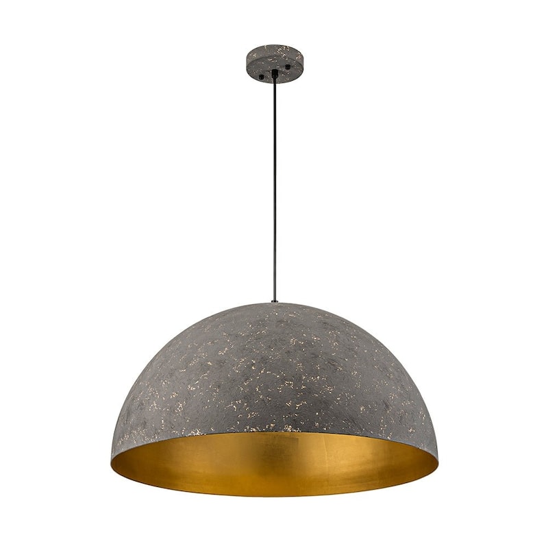 Industrial Oversized Metal Dome Pendant Light - Modern Farmhouse