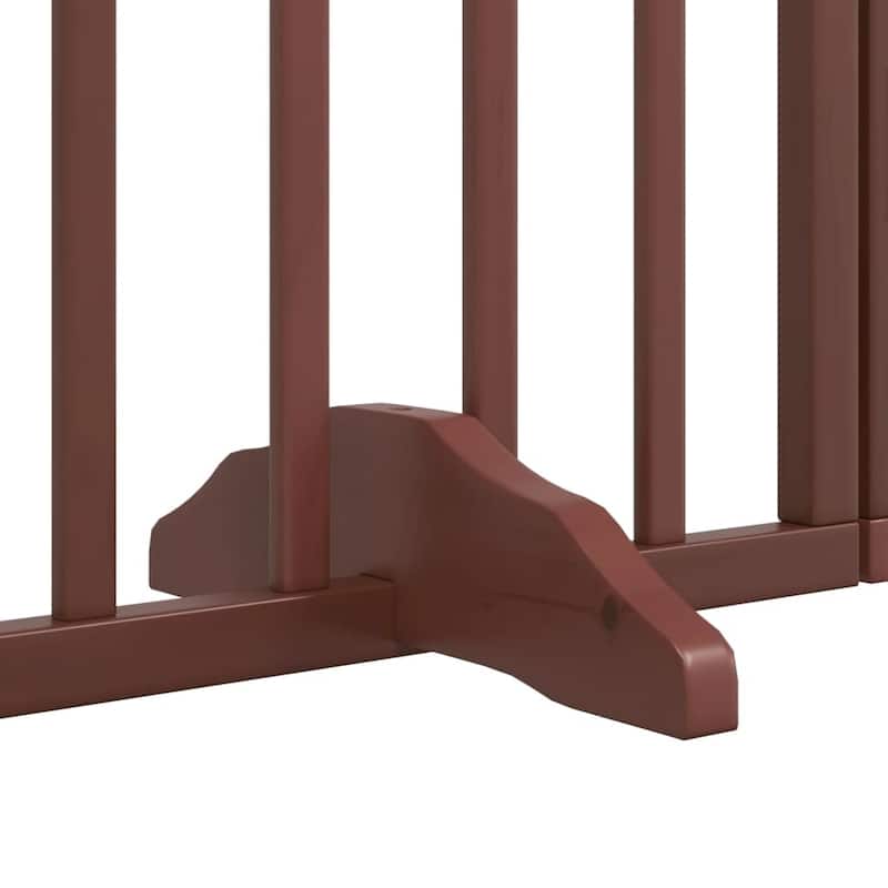 vidaXL Dog Gate Foldable Poplar Wood