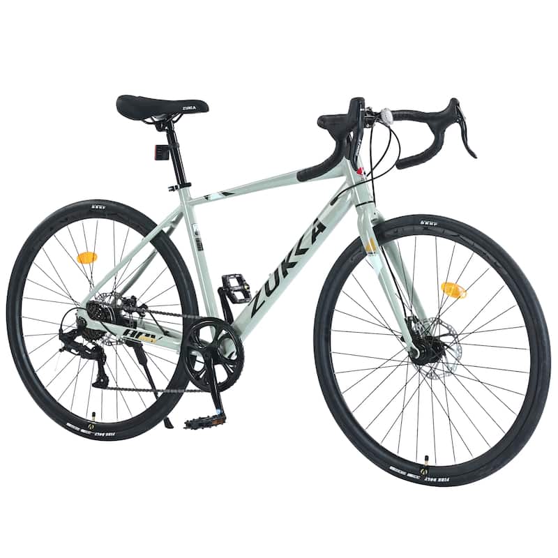 700c Road Bike,7 Speed Road Bike,For Men Women,Aluminum Alloy Frame - Green