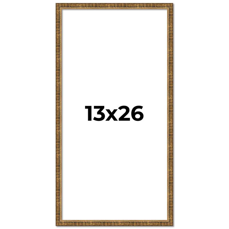 13x26 Frame Gold Solid Wood Picture Frame - Complete Modern Photo