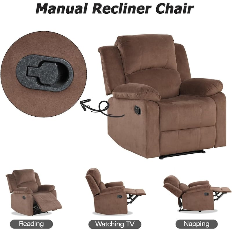 Ebello Classic Soft Padded Manual Recliner