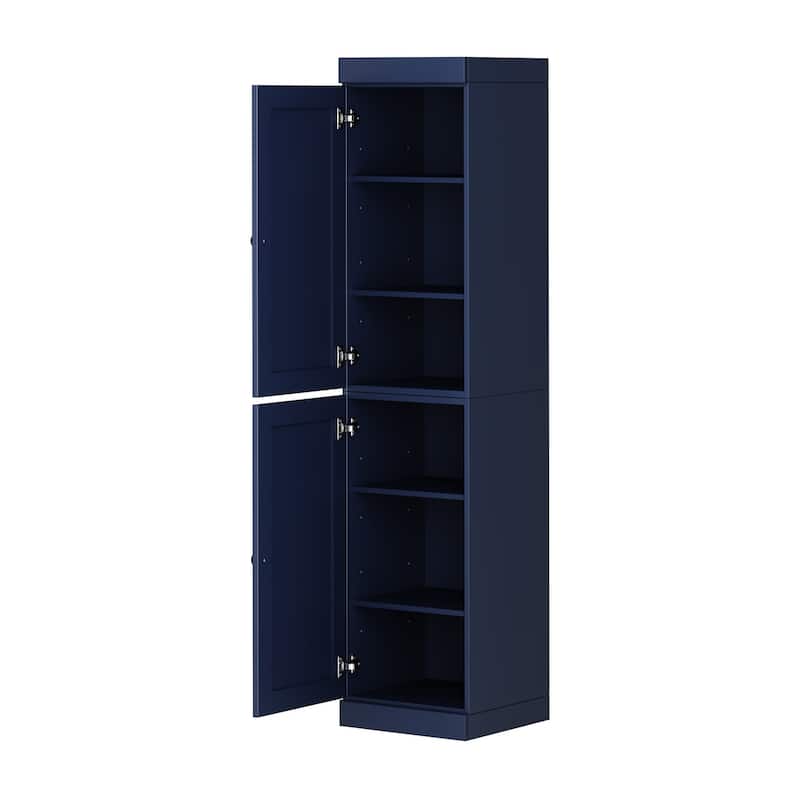 Palace Imports 100% Solid Wood 16.5" Kitchen Pantry Cabinet with Shaker Doors and Adjustable Shelves