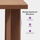 preview thumbnail 4 of 20, PURPLE LEAF Dining Set Patio Metal Rectangular Table and Wicker Rattan Chairs for Outside Porch Modern Outdoor Furniture Sets