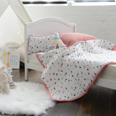 Lincove Boho Reversible Quilt - Lightweight and Breathable Toddler Blanket