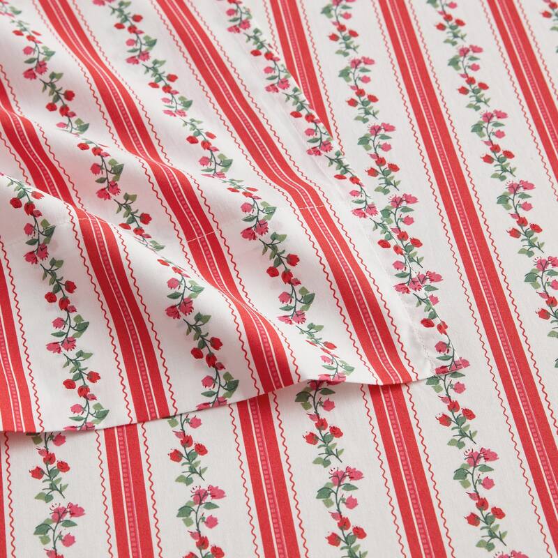 Martha Stewart Printed Cotton Percale Sheet Set
