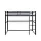 preview thumbnail 17 of 31, Metal Loft Bed Twin, Loft Bed Frame with Guard Rails and Flat Ladder