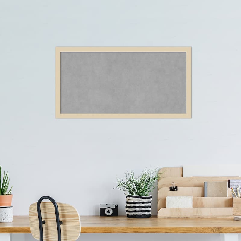 Amanti Art Svelte Natural Framed Magnetic Board