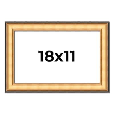 18x11 Frame Gold Plein Aire Solid Wood Picture Frame Width 2 Inches |