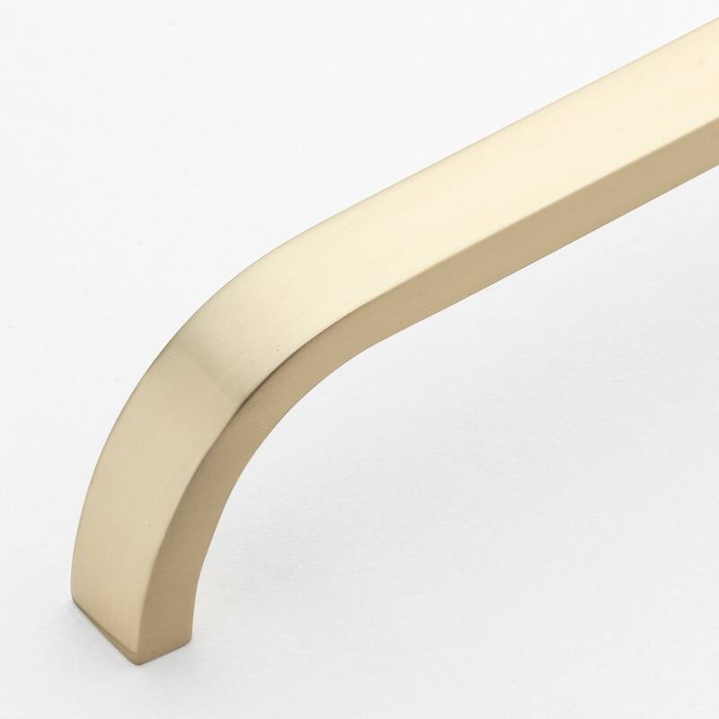 GlideRite 3.75 inch Center Solid Curved Bar Pull Cabinet Hardware Handle, 4843-96-CHPG