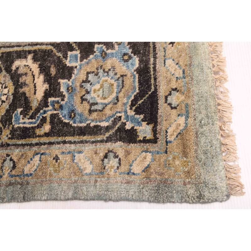 ECARPETGALLERY Hand-knotted Finest Agra Jaipur Teal Wool Rug - 8'7 x 11'2