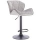 preview thumbnail 6 of 41, Modern Home Luxe Spyder Contemporary Adjustable Suede Barstool - Modern Comfortable Adjusting Height Counter/Bar Stool Single - Grey/White