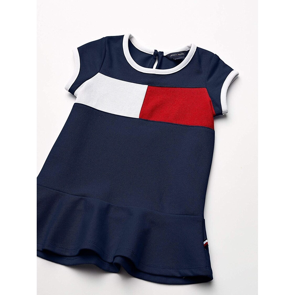 Shop Tommy Hilfiger Baby Girls Core Short Sleeve Logo Dress