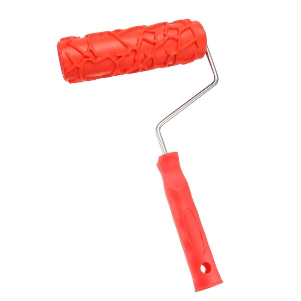 Painting Roller Decoration Empaistic Wooden Grain Paint Roller w Handle EG046T