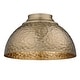 preview thumbnail 1 of 10, Golden Lighting Shepard 3-light Flush Mount in Modern Brass and Modern Brass shade Modern Brass