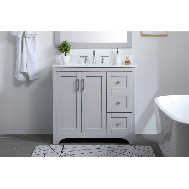 Elegant Lighting VF17036-BS Moore 36" Free Standing Single Basin