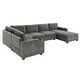 preview thumbnail 13 of 38, Irregular Corner U Shaped Sectional Sofa,Chenille Couch Set with Oversized Chaise