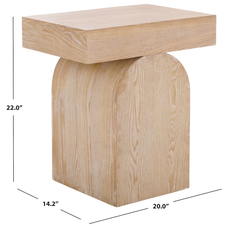 SAFAVIEH Baraki Modern End Table, Fully Assembled - 20"W x 14"D x 22"H