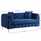 preview thumbnail 19 of 32, Morden Fort Modern Contemporary Love Seat with Deep Button Tufting Dutch Velvet, Solid Wood Frame and Iron Legs