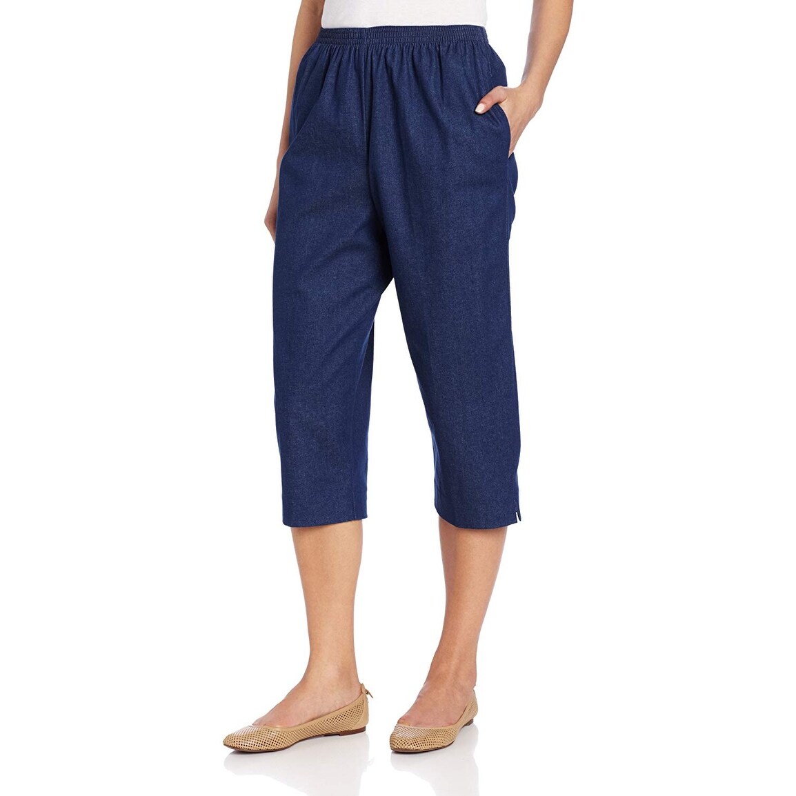 alfred dunner denim capris