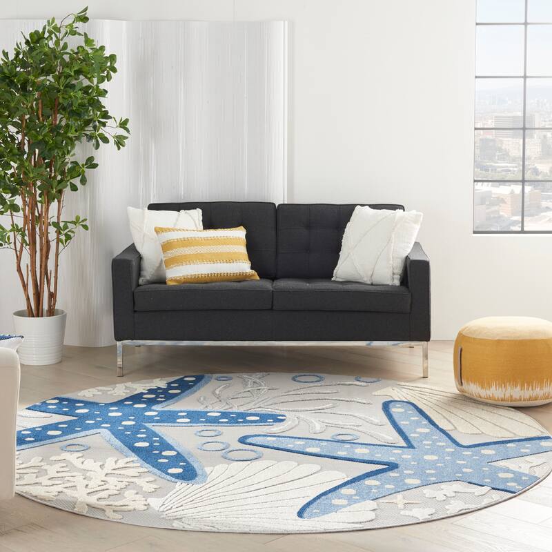 Nourison Aloha Coastal Starfish Indoor/Outdoor Area Rug