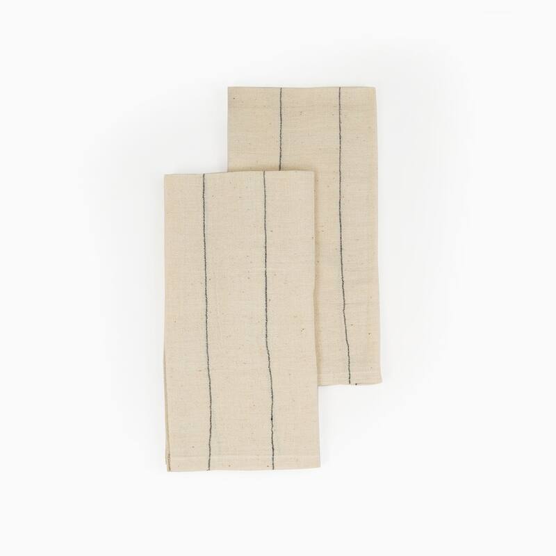 BELIEVE Napkins by Sustainable Threads | Handmade | 100% Cotton | Fair Trade | Eco-Dyed | 20"x20" (Set of 2)