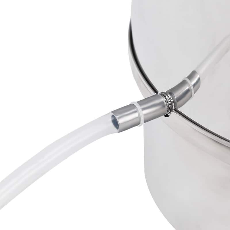 Gymax 11-Quart Stainless Steel Fruit Juicer Steamer Stove Top w/ - 12''x 12''x 14''