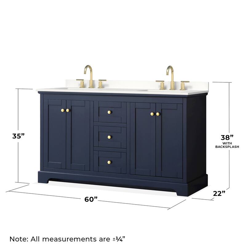 Wyndham Collection WCV232360D-QTZ-US3MXX Avery 60" Free Standing
