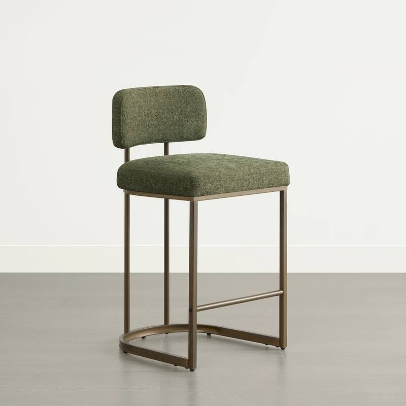 Arthur 26 inch Counter Height Bar Stool Set with Brass Frame