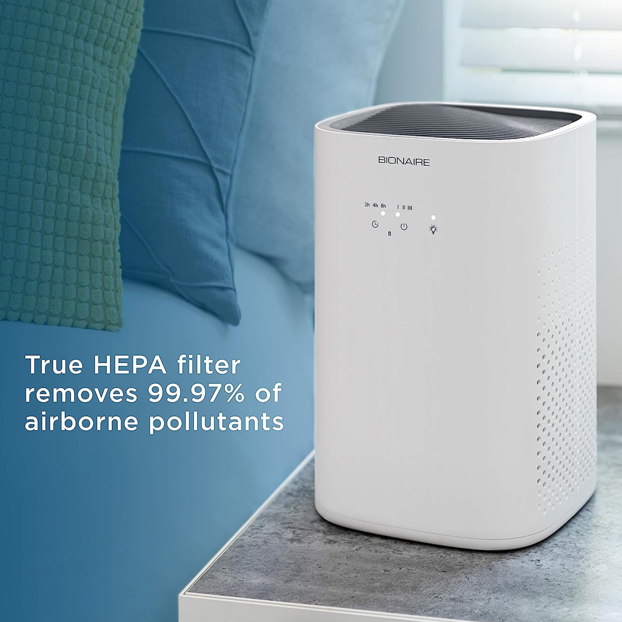 Bionaire hepa air purifier outlet with night light