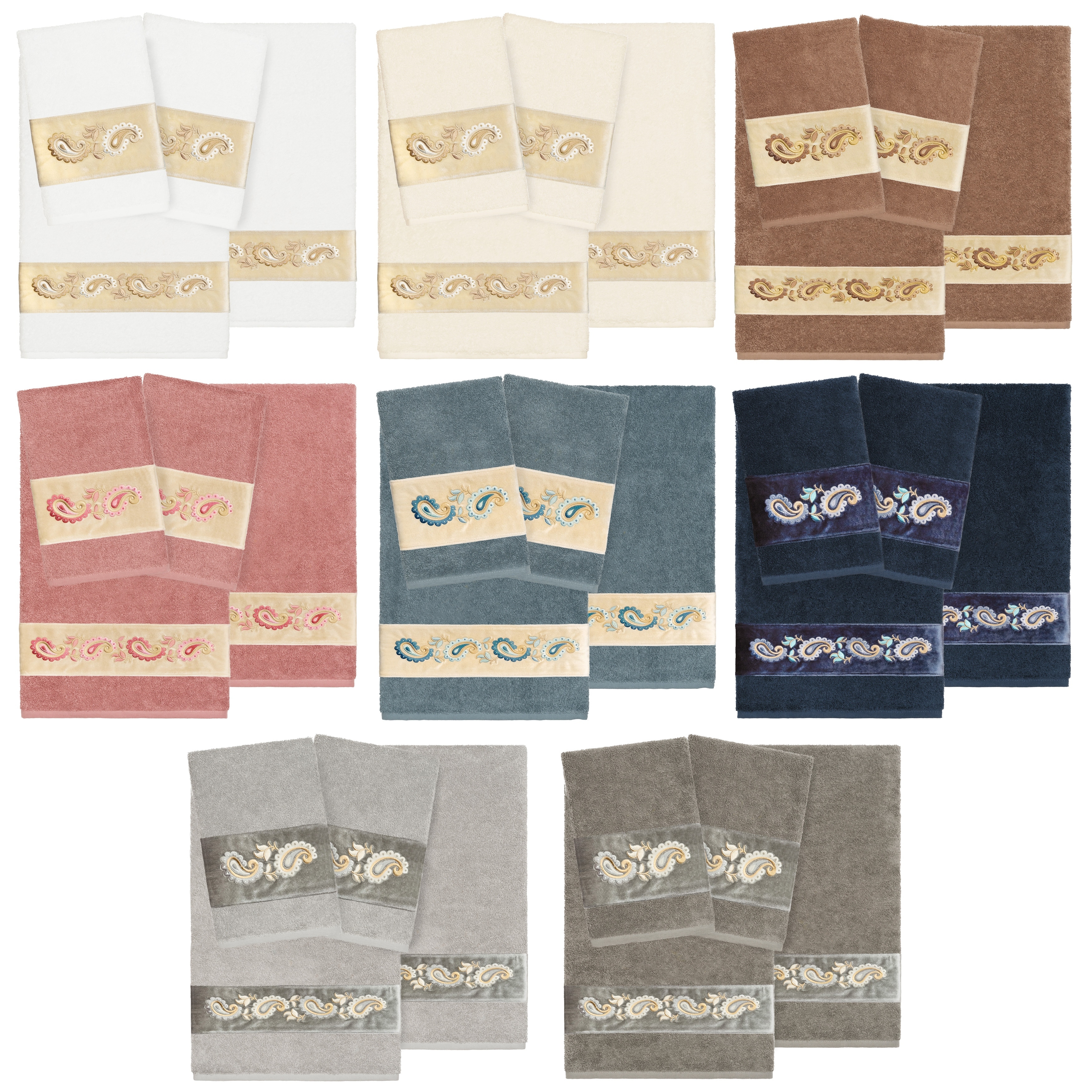 Authentic Hotel and Spa Turkish Cotton Mackenzie 4PC Towel Set