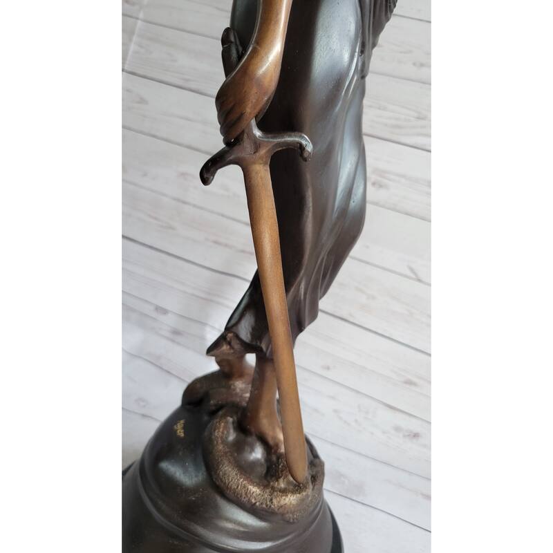 Lady Justice Bronze Sculpture Lawyer Statue Figurine Office Decor 32 Inches X 19 Inches