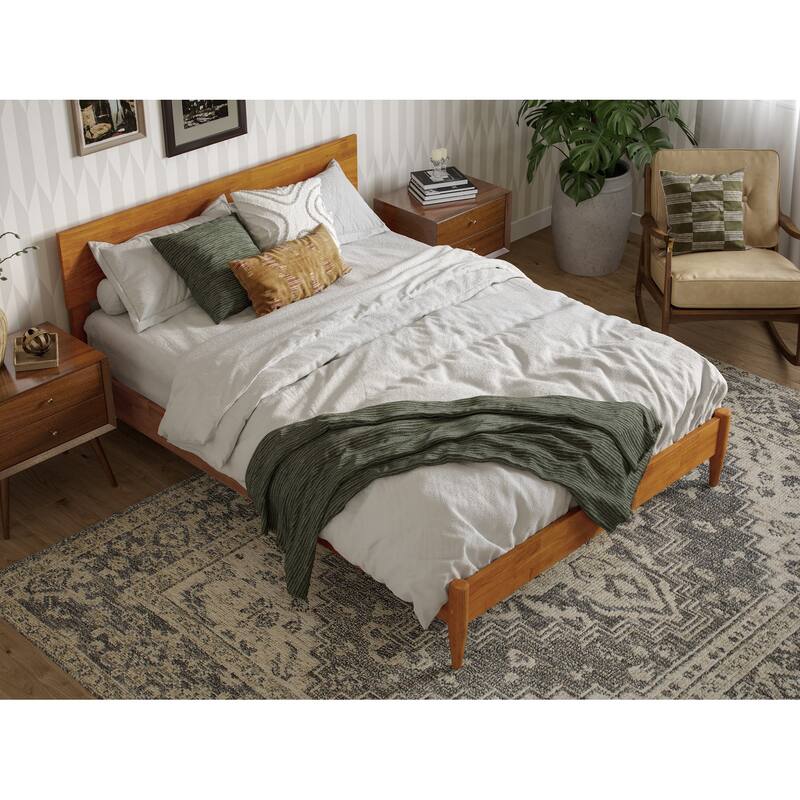 Aria Solid Wood Modern Low Profile Platform Bed