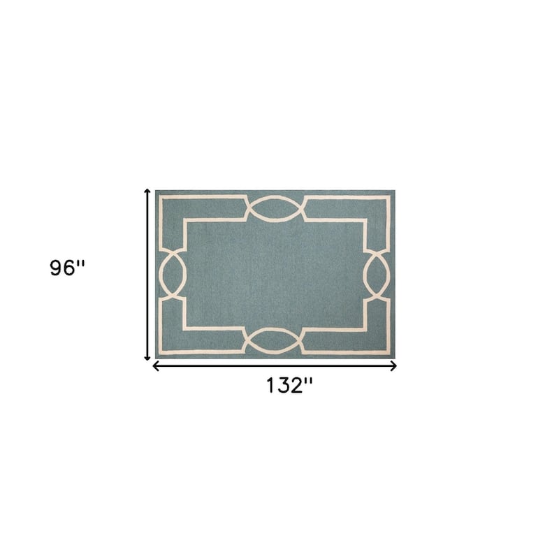 Allof Elegant Plain Weather Resistant Heritage-Inspired Hand-Woven Outdoor Rug