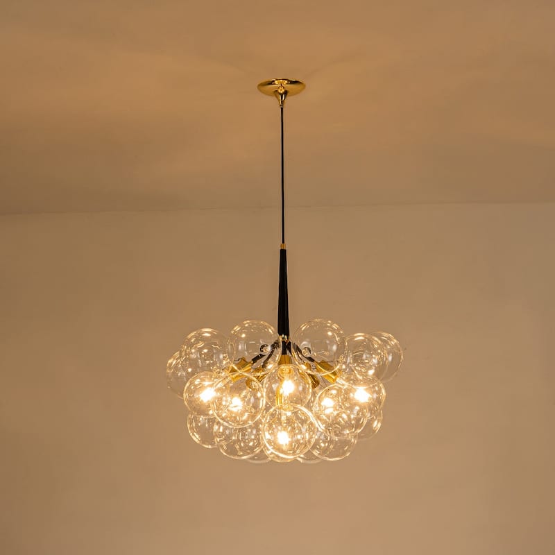 6-Light Modern Glamour Cluster Bubbles Chandelier