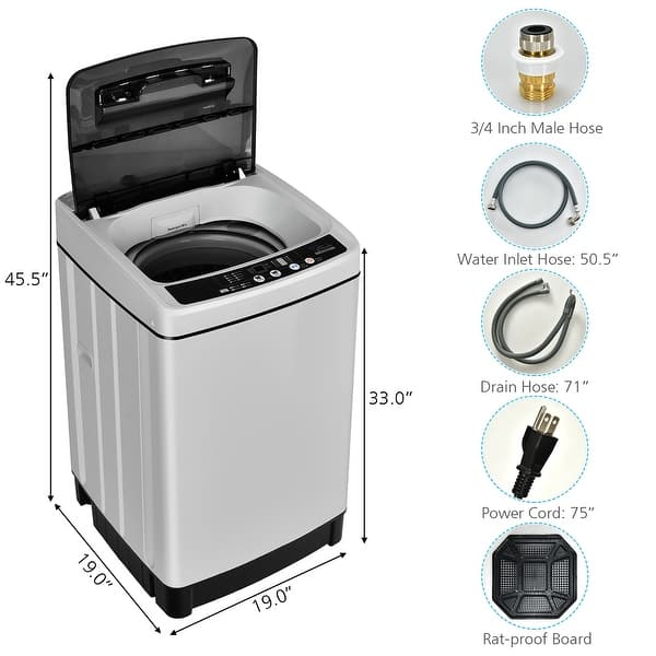Costway FullAutomatic Washing Machine 1.5 Cu.Ft 11 LBS Washer & Dryer