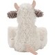 preview thumbnail 3 of 1, Mina Victory Plush Lines Cow Plush W/Blanket 7" x 17" Ivory Indoor - 7" x 17"